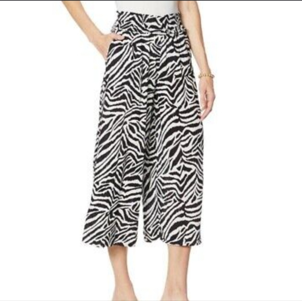 Jessica Simpson wide leg cropped Senna pant lightweight beach XS